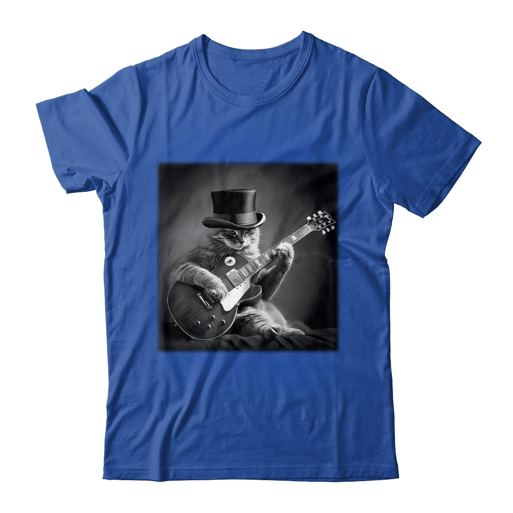 Cat Playing Guitar Rock Music Store Funny Cat For Men Women Shirt & Hoodie | teecentury