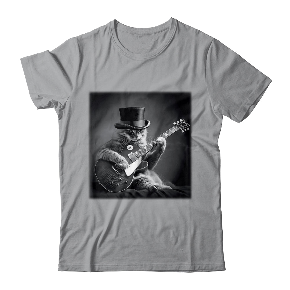 Cat Playing Guitar Rock Music Store Funny Cat For Men Women Shirt & Hoodie | teecentury