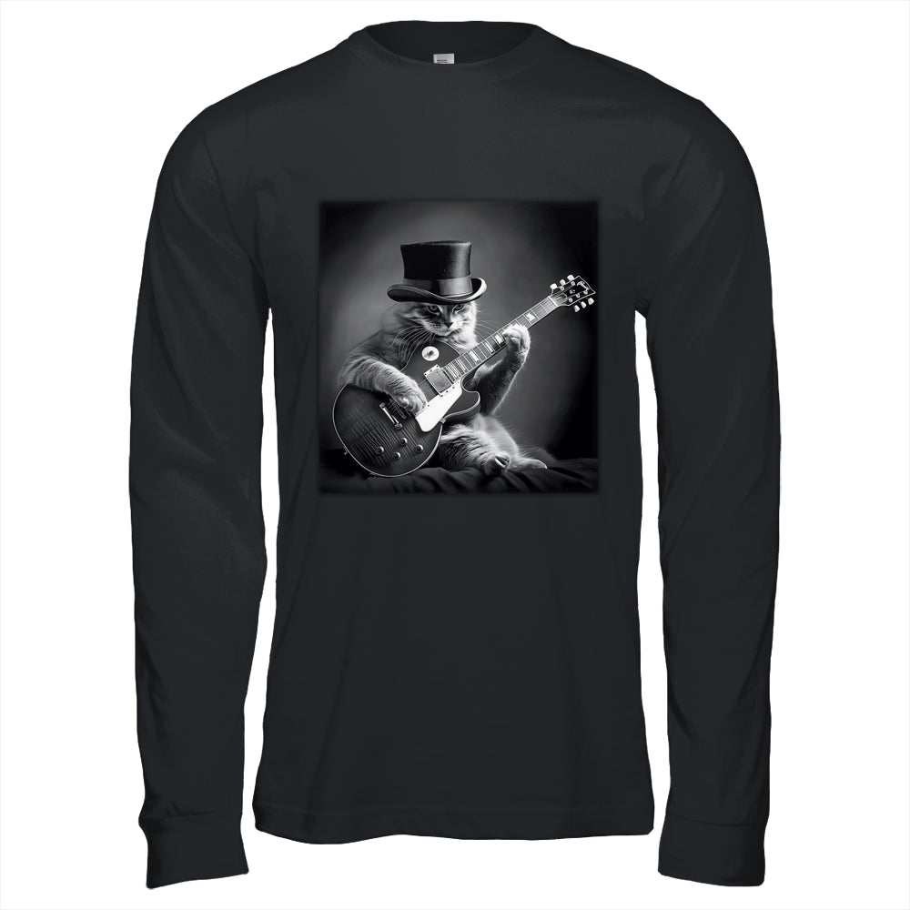 Cat Playing Guitar Rock Music Store Funny Cat For Men Women Shirt & Hoodie | teecentury