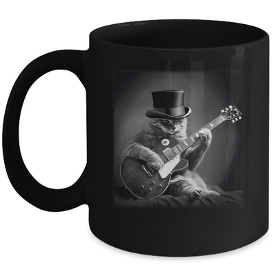Cat Playing Guitar Rock Music Store Funny Cat For Men Women Mug | teecentury
