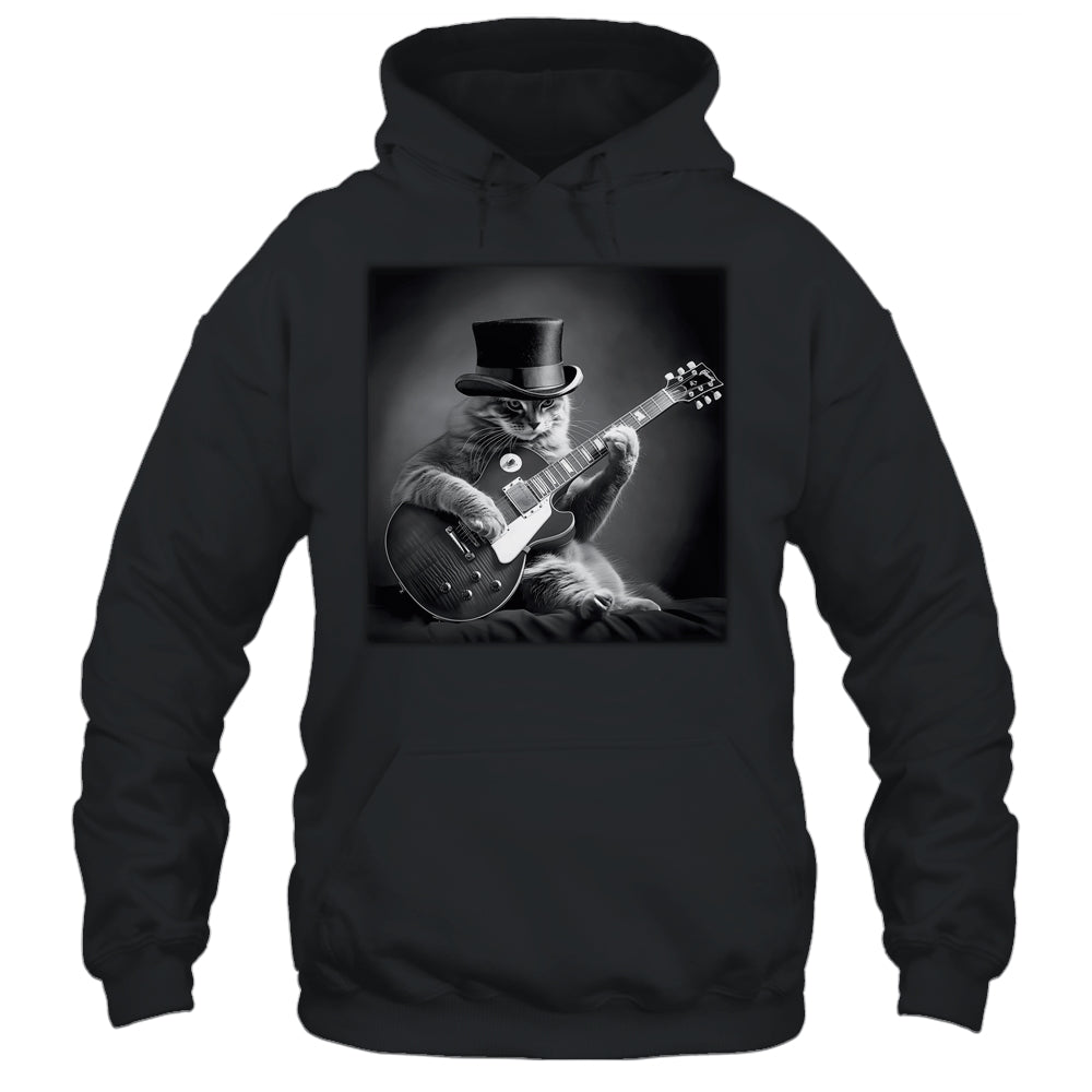 Cat Playing Guitar Rock Music Store Funny Cat For Men Women Shirt & Hoodie | teecentury