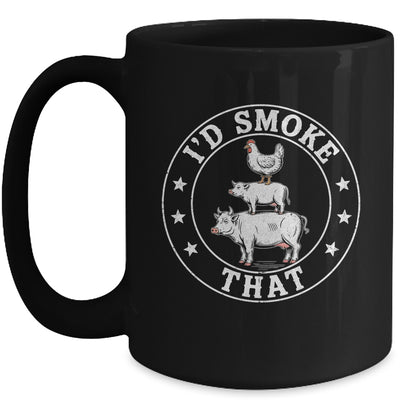 Chef Butcher BBQ Smoker I'd Smoke That Barbecue Pitmaster Mug | teecentury