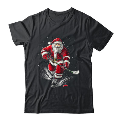 Christmas Sports Santa Playing Ice Hockey Xmas Men Women Shirt & Sweatshirt | teecentury