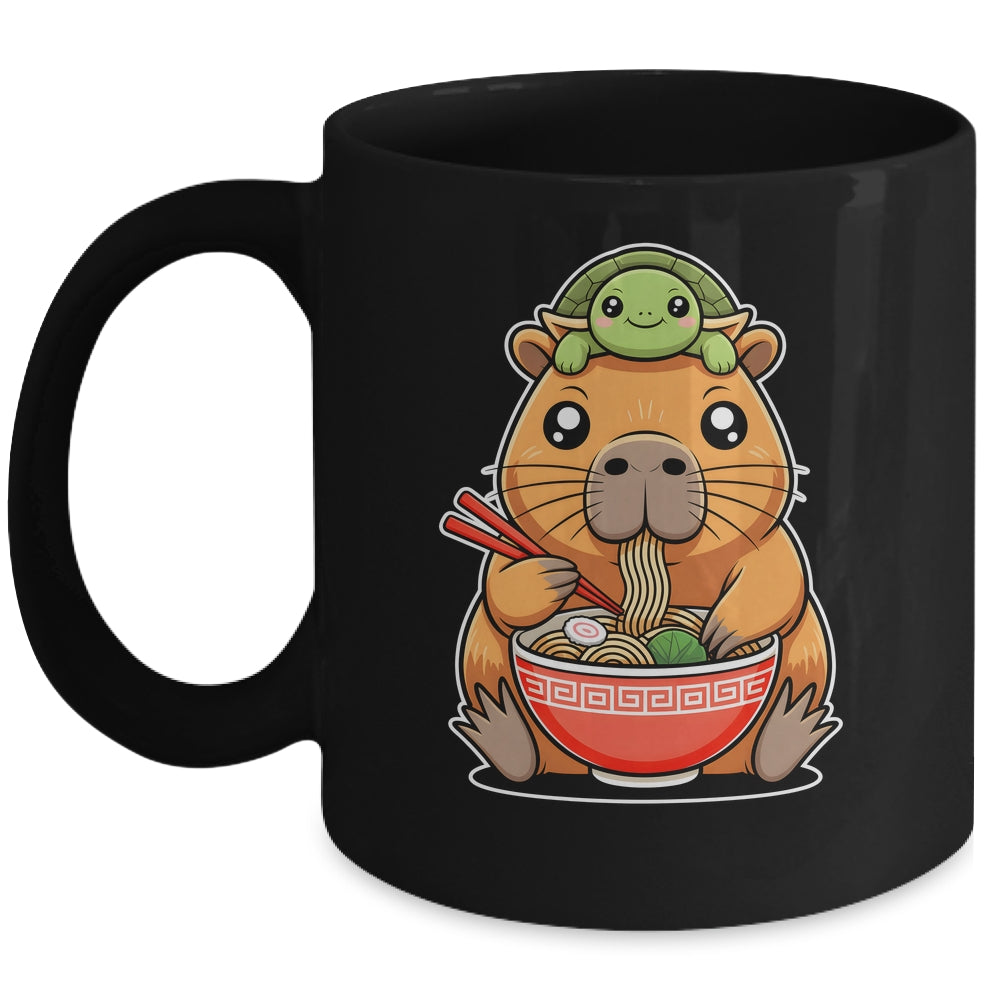 Cute Capybara And Turtle Backpack Ramen Kawaii Capibara Girl Mug | teecentury