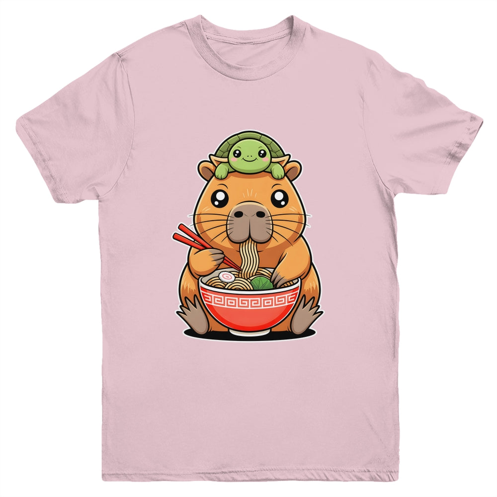 Cute Capybara And Turtle Backpack Ramen Kawaii Capibara Girl Youth Shirt | teecentury