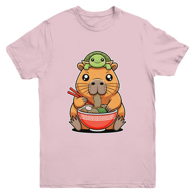 Cute Capybara And Turtle Backpack Ramen Kawaii Capibara Girl Youth Shirt | teecentury