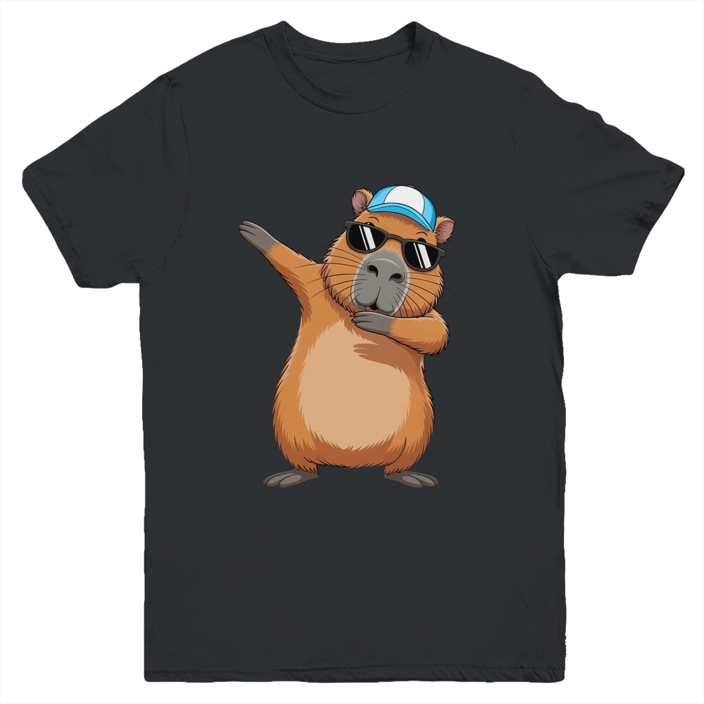 Cute Dabbing Capybara Boys Men Funny Capy Lover Kids Youth Shirt | teecentury