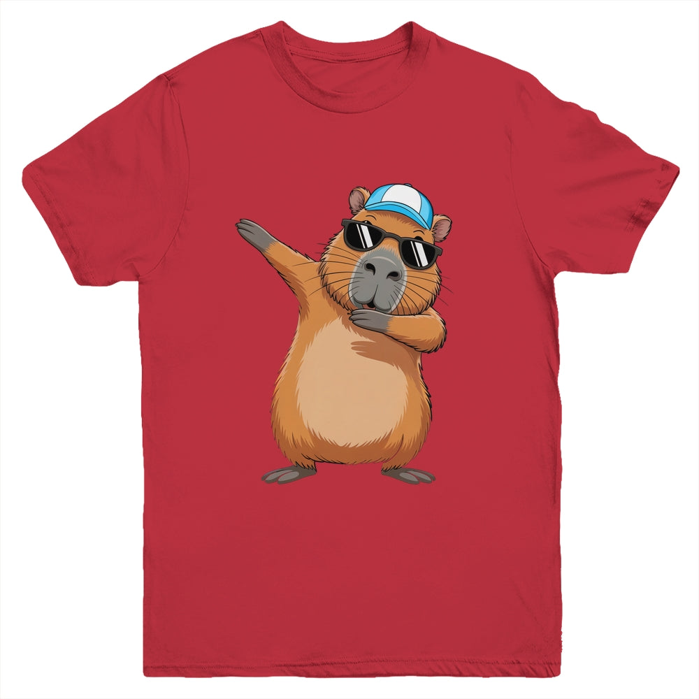 Cute Dabbing Capybara Boys Men Funny Capy Lover Kids Youth Shirt | teecentury