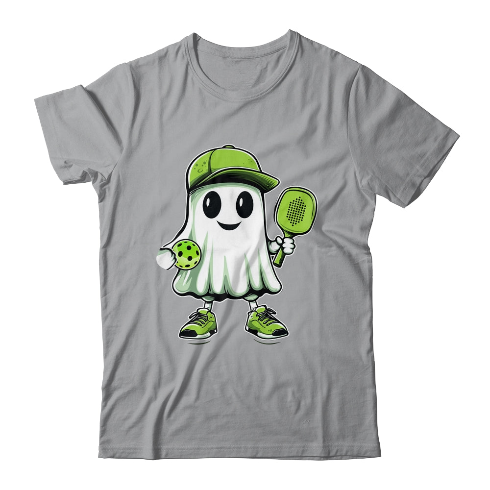 Cute Ghost Playing Pickleball Halloween Paddleball Funny Shirt & Hoodie | teecentury