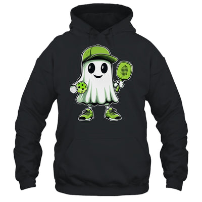 Cute Ghost Playing Pickleball Halloween Paddleball Funny Shirt & Hoodie | teecentury
