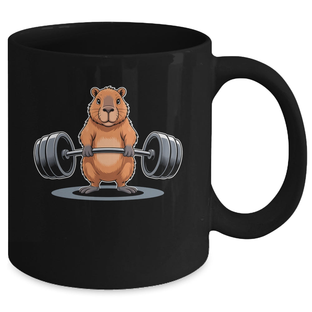 Deadlift Capybara Funny Fitness Capy Lover Men Women Kids Mug | teecentury