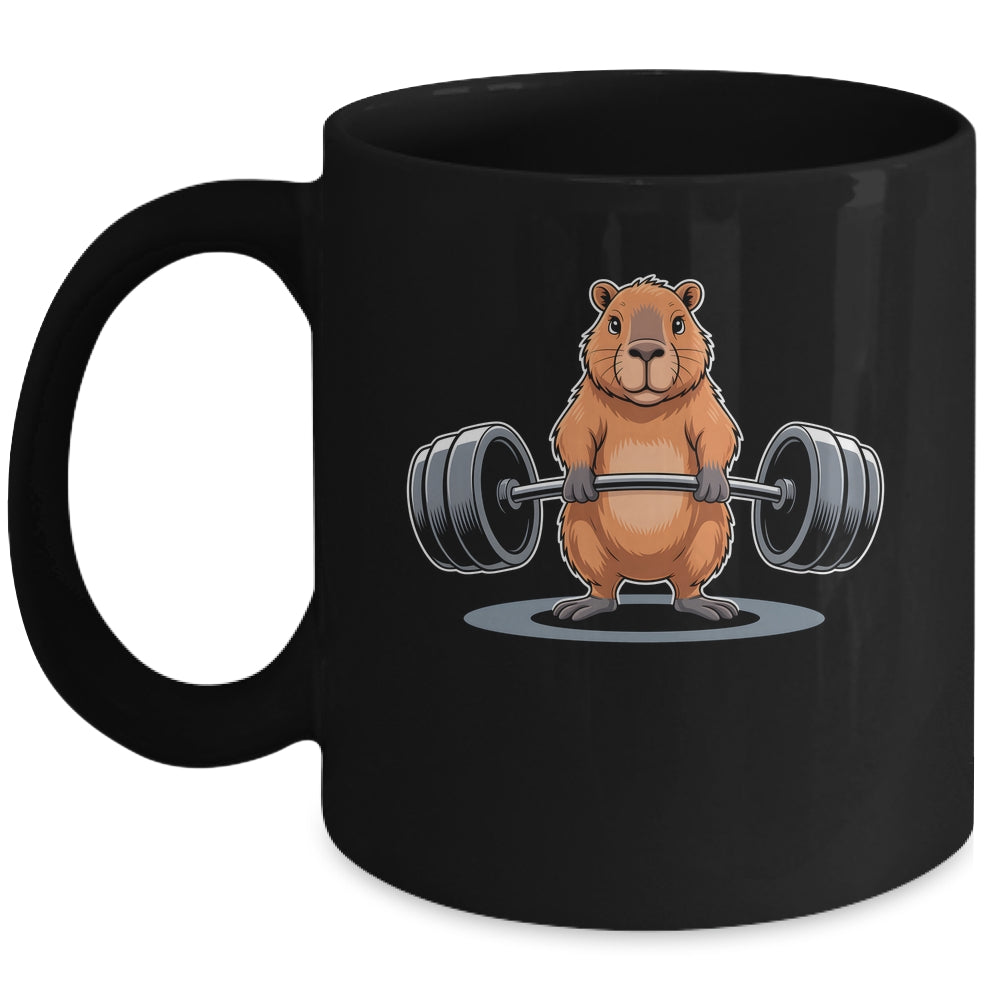 Deadlift Capybara Funny Fitness Capy Lover Men Women Kids Mug | teecentury