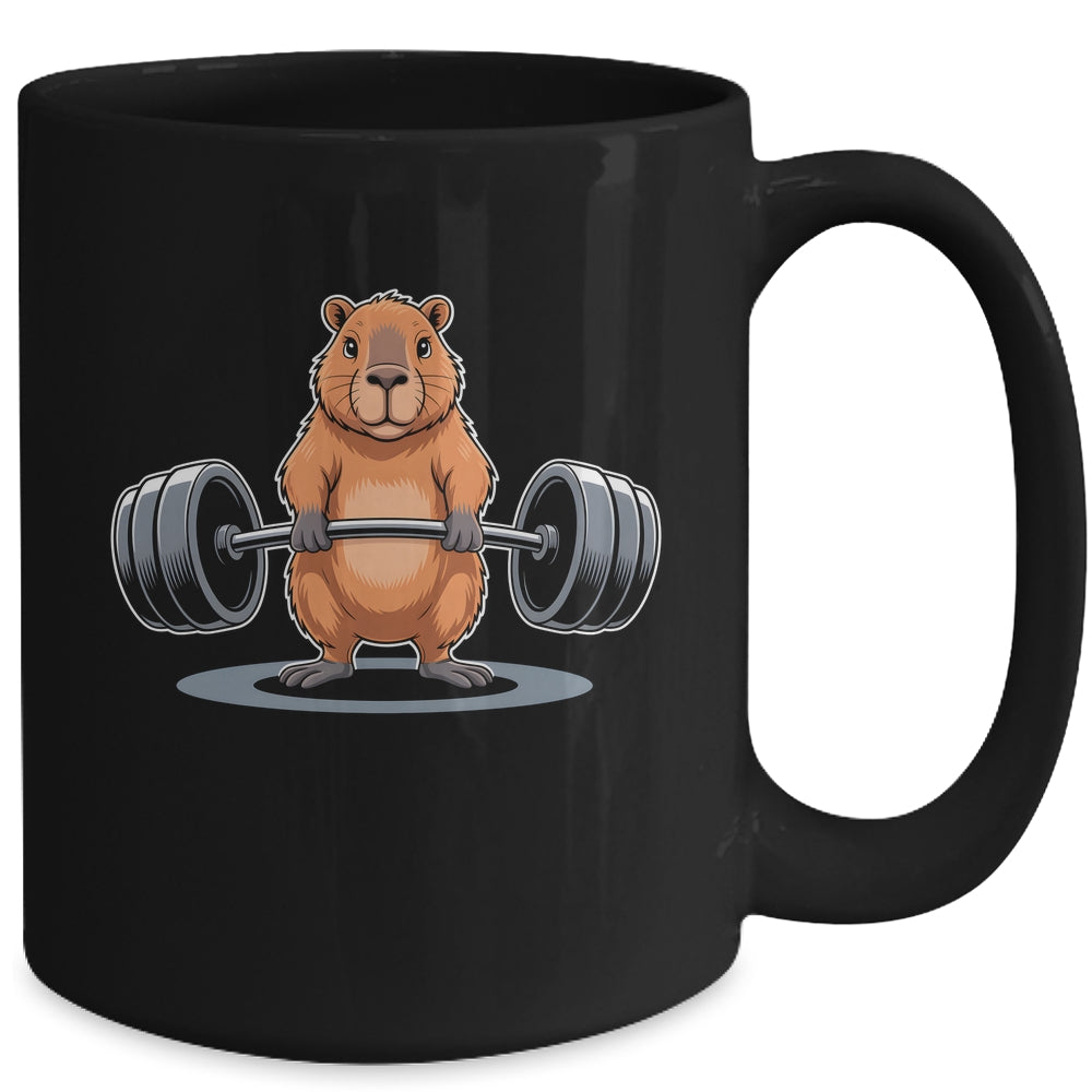 Deadlift Capybara Funny Fitness Capy Lover Men Women Kids Mug | teecentury