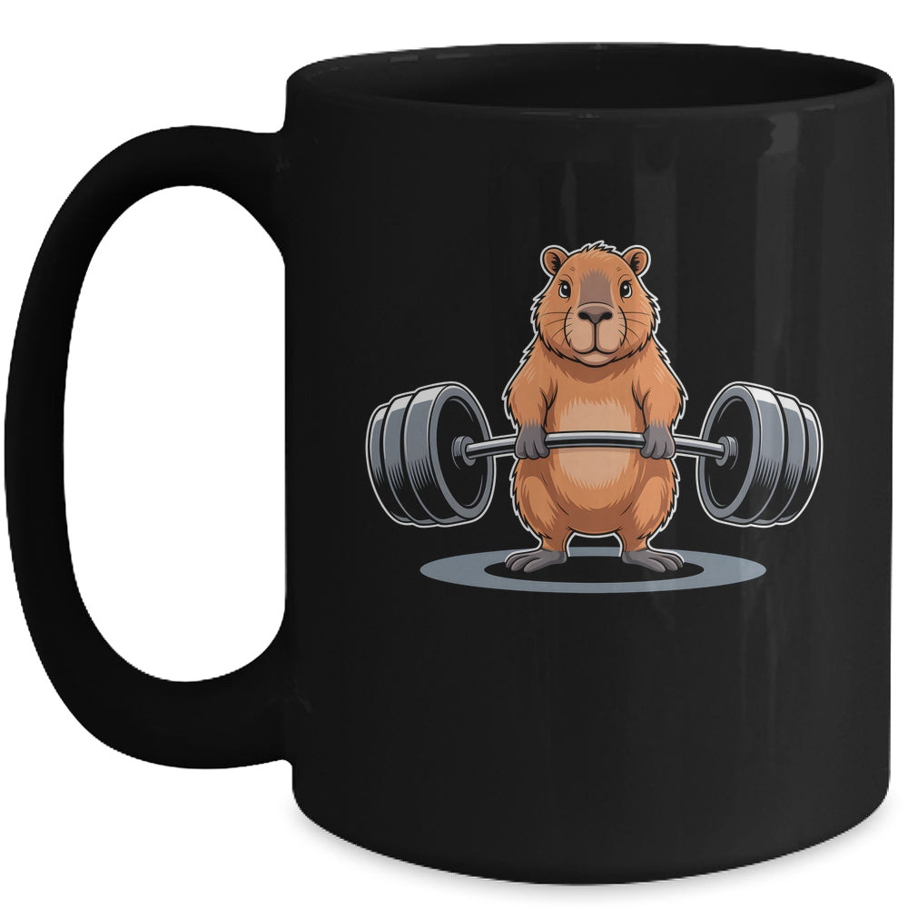 Deadlift Capybara Funny Fitness Capy Lover Men Women Kids Mug | teecentury