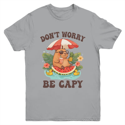 Dont Worry Be Capy Funny Capybara Youth Women Boys Kids Youth Shirt | teecentury