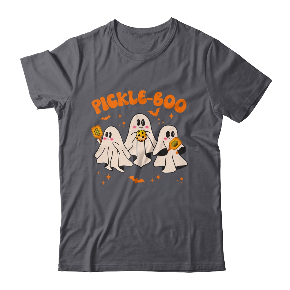 Fun Pickle-boo Ghost Playing Pickleball Halloween Paddleball Shirt & Hoodie | teecentury