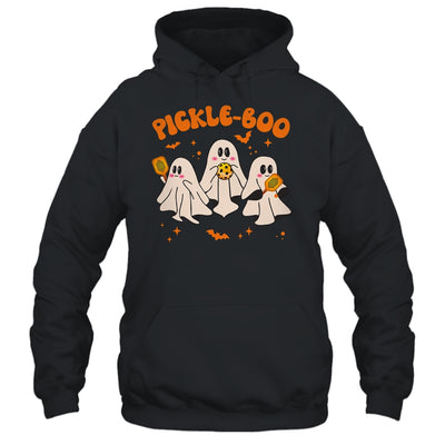 Fun Pickle-boo Ghost Playing Pickleball Halloween Paddleball Shirt & Hoodie | teecentury