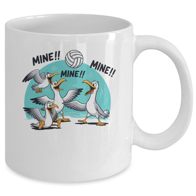 Funny Bird Playing Volleyball Sport Ball Player Women Men Mug | teecentury