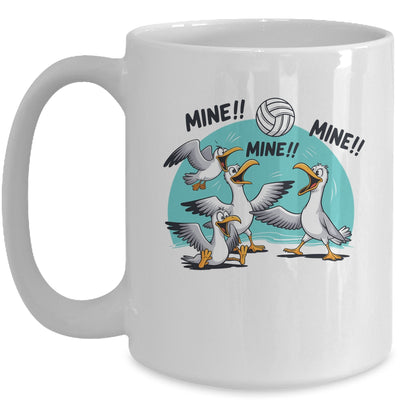 Funny Bird Playing Volleyball Sport Ball Player Women Men Mug | teecentury