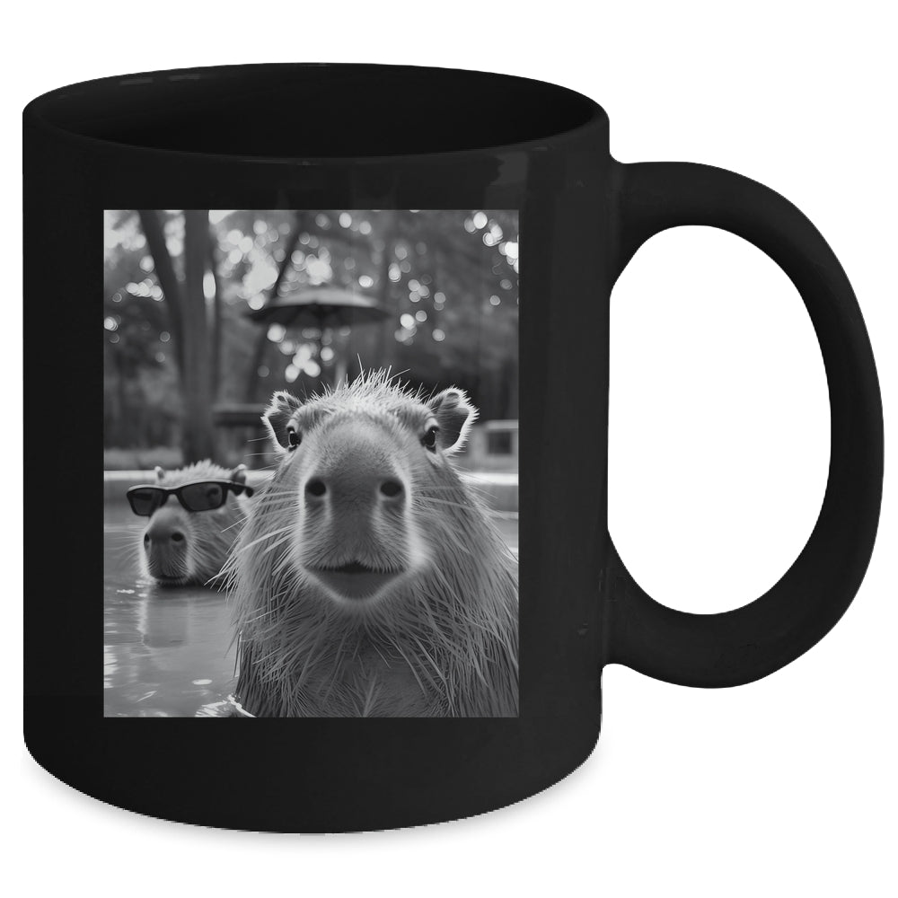 Funny Capybara Cool Capybara Selfie Caby Lover Kids Boy Girl Mug | teecentury
