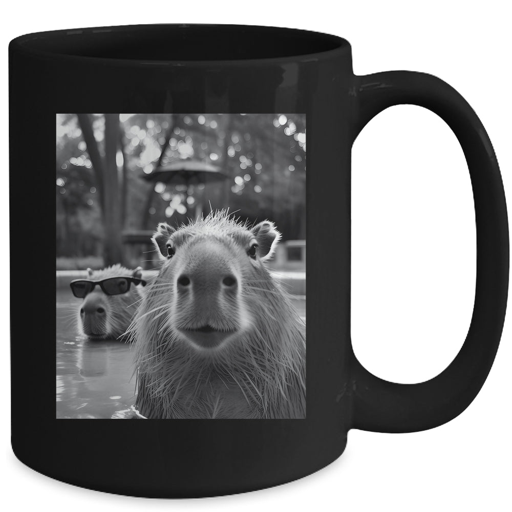 Funny Capybara Cool Capybara Selfie Caby Lover Kids Boy Girl Mug | teecentury