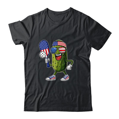 Funny Patriotic Pickle Playing Pickleball Paddle 4th Of July Shirt & Tank Top | teecentury