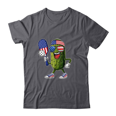 Funny Patriotic Pickle Playing Pickleball Paddle 4th Of July Shirt & Tank Top | teecentury