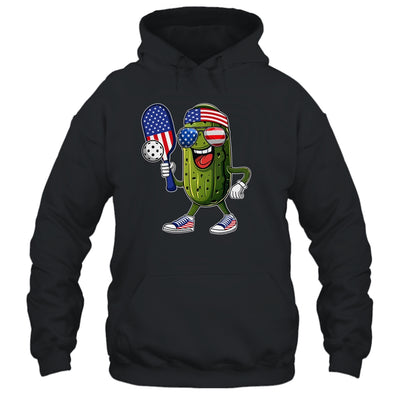 Funny Patriotic Pickle Playing Pickleball Paddle 4th Of July Shirt & Tank Top | teecentury