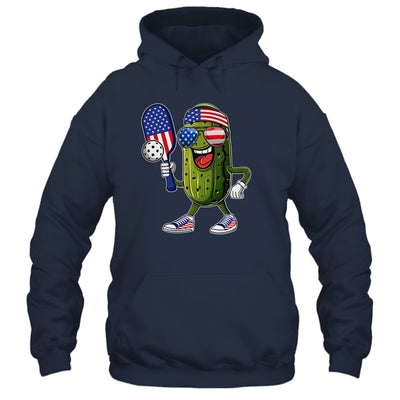 Funny Patriotic Pickle Playing Pickleball Paddle 4th Of July Shirt & Tank Top | teecentury