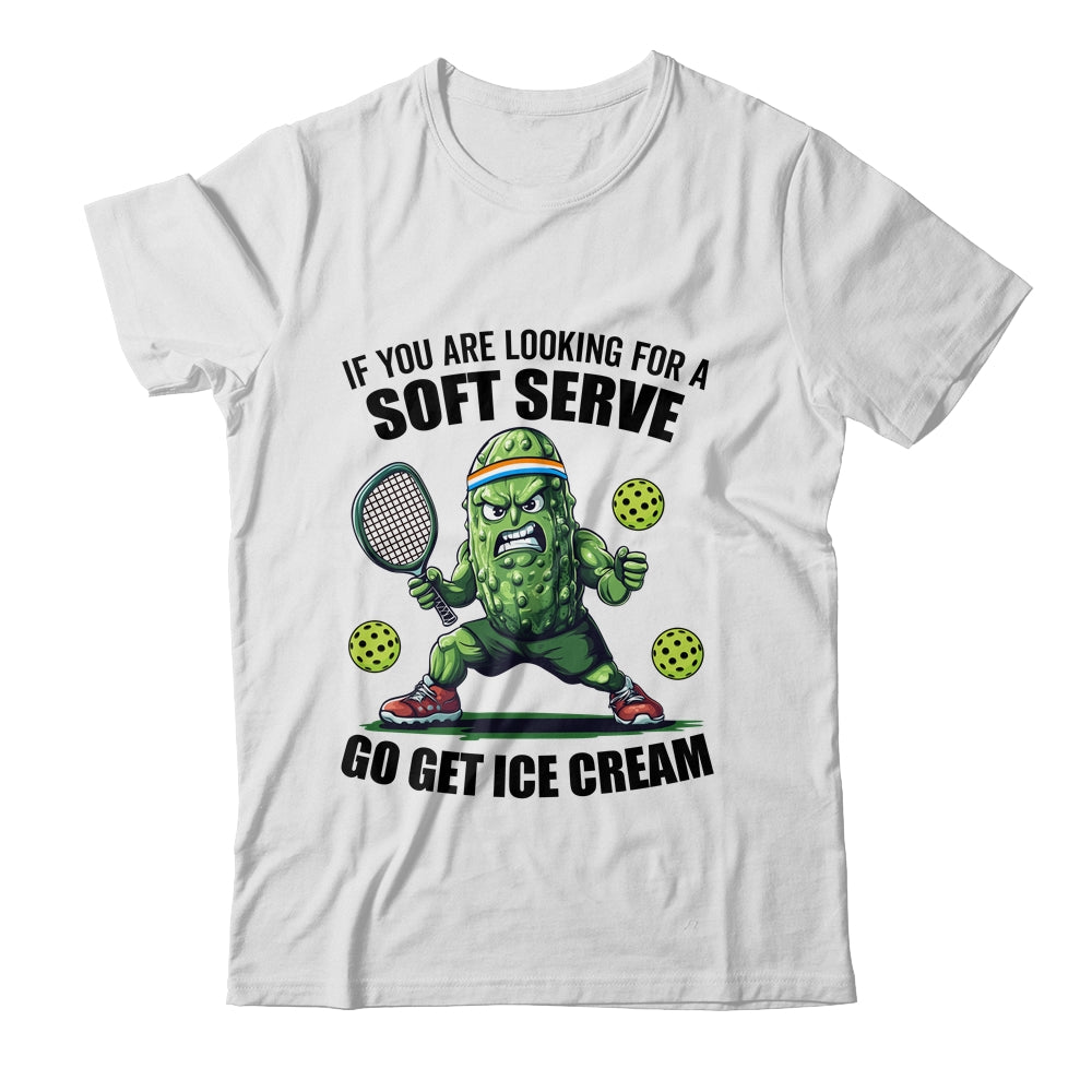 Funny Pickleball Playing Pickle Tennis Soft Serve Ice Cream Shirt & Tank Top | teecentury