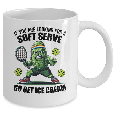 Funny Pickleball Playing Pickle Tennis Soft Serve Ice Cream Mug | teecentury