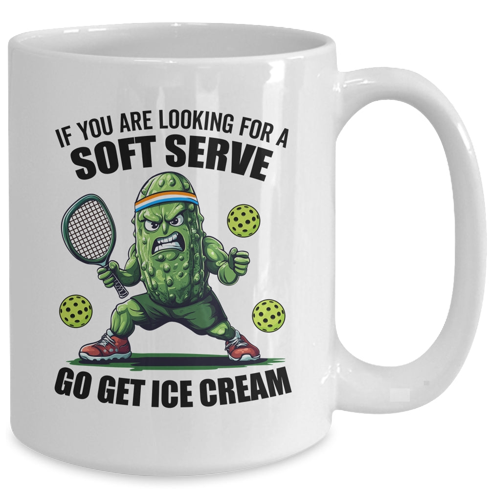 Funny Pickleball Playing Pickle Tennis Soft Serve Ice Cream Mug | teecentury