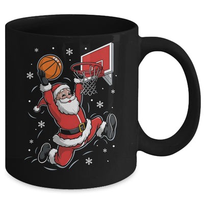Funny Santa Claus Playing Basketball Merry Christmas Boys Mug | teecentury