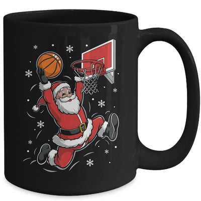 Funny Santa Claus Playing Basketball Merry Christmas Boys Mug | teecentury
