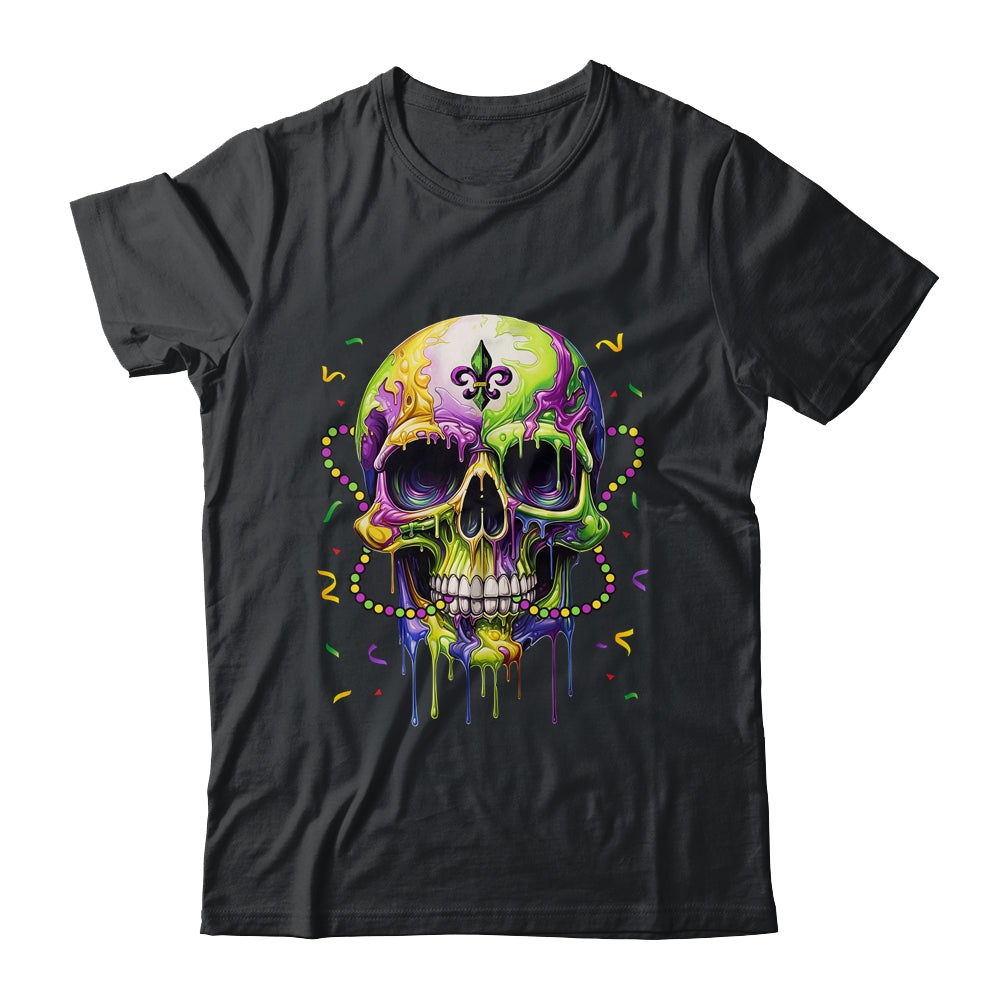 Funny Sugar Skull Mardi Gras Party Men Women Shirt & Tank Top | teecentury