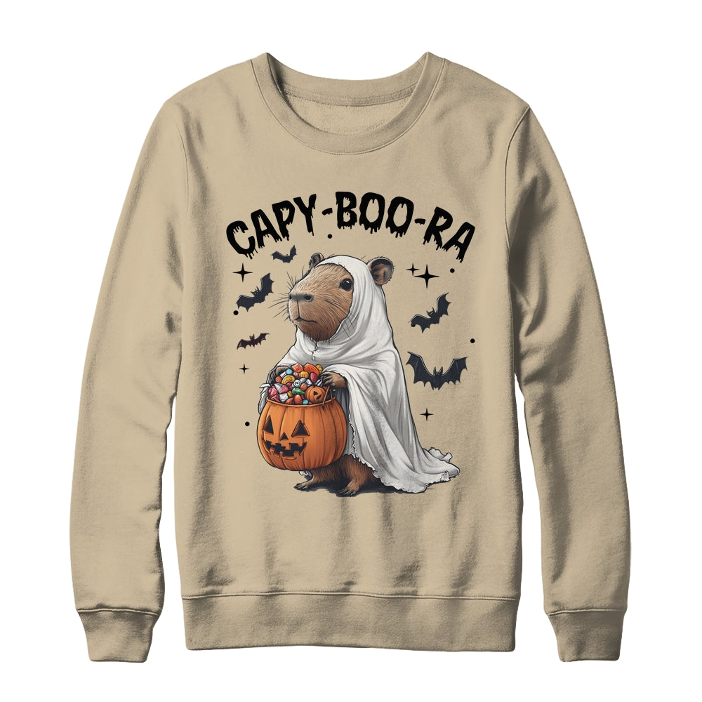 Ghost Capybara And Pumpkin Funny Halloween Kids Women Men Shirt & Sweatshirt | teecentury