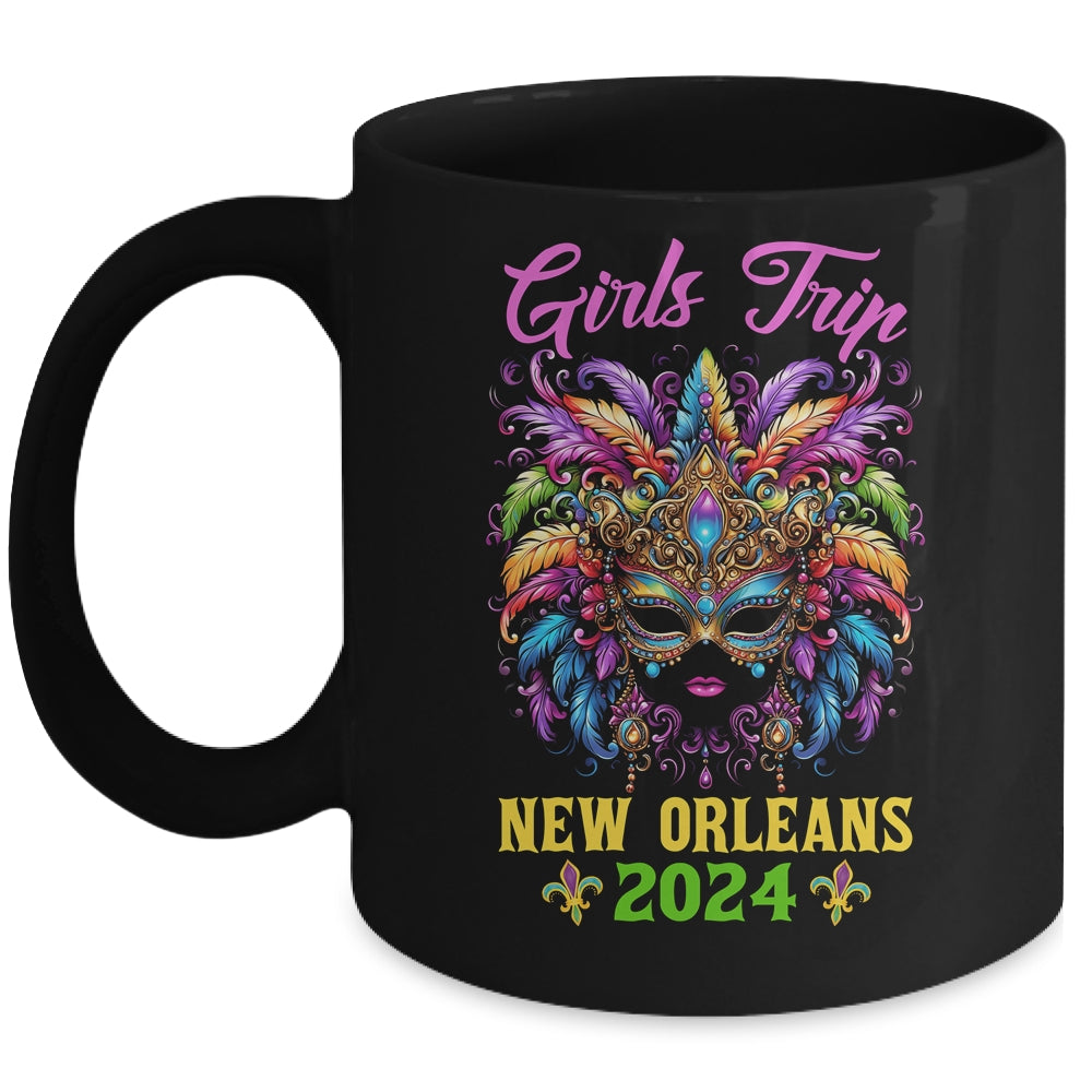 Girls Trip New Orleans 2024 Women Girl Mardi Gras Mask Beads Mug | teecentury