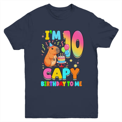 I'm 10 Years Old Capy Birthday To Me 10th Birthday Capybara Youth Shirt | teecentury