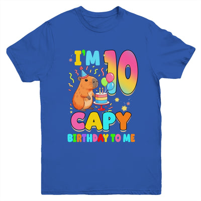 I'm 10 Years Old Capy Birthday To Me 10th Birthday Capybara Youth Shirt | teecentury