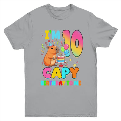 I'm 10 Years Old Capy Birthday To Me 10th Birthday Capybara Youth Shirt | teecentury