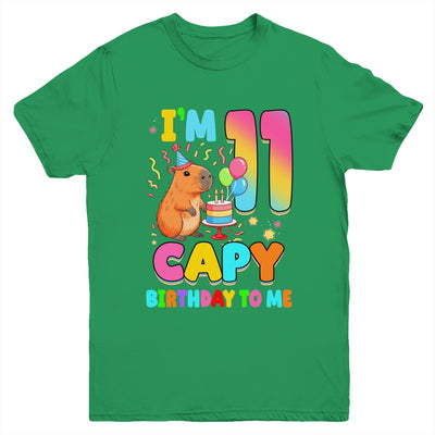 I'm 11 Years Old Capy Birthday To Me 11th Birthday Capybara Youth Shirt | teecentury
