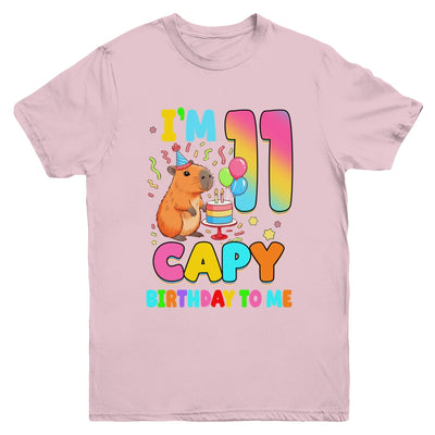 I'm 11 Years Old Capy Birthday To Me 11th Birthday Capybara Youth Shirt | teecentury