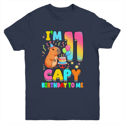 I'm 11 Years Old Capy Birthday To Me 11th Birthday Capybara Youth Shirt | teecentury