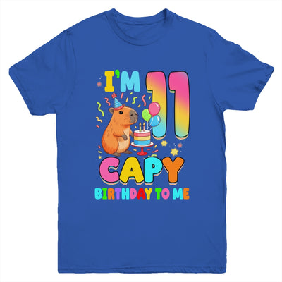 I'm 11 Years Old Capy Birthday To Me 11th Birthday Capybara Youth Shirt | teecentury