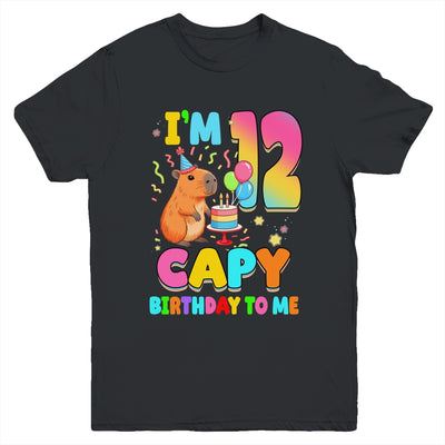 I'm 12 Years Old Capy Birthday To Me 12th Birthday Capybara Youth Shirt | teecentury