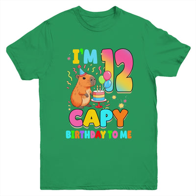 I'm 12 Years Old Capy Birthday To Me 12th Birthday Capybara Youth Shirt | teecentury