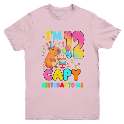 I'm 12 Years Old Capy Birthday To Me 12th Birthday Capybara Youth Shirt | teecentury