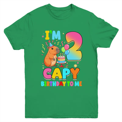 I'm 2 Years Old Capy Birthday To Me 2nd Birthday Capybara Youth Shirt | teecentury