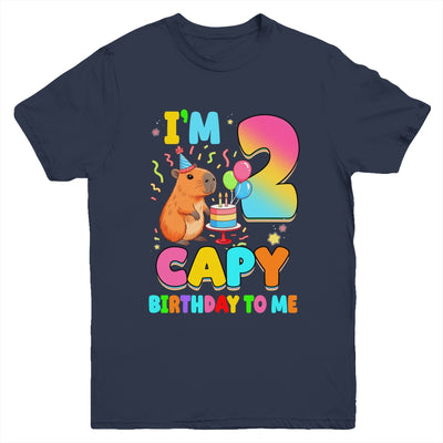 I'm 2 Years Old Capy Birthday To Me 2nd Birthday Capybara Youth Shirt | teecentury