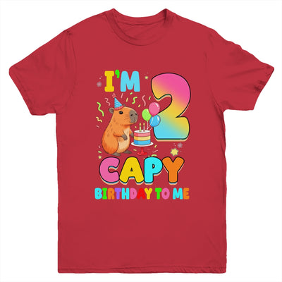 I'm 2 Years Old Capy Birthday To Me 2nd Birthday Capybara Youth Shirt | teecentury